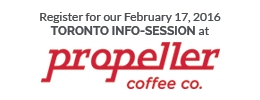 Register here for our February 17 Toronto Info-Session at Propeller Coffee Co.