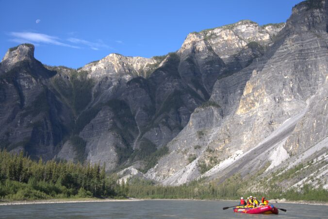 The imposing canyons of the Nahanni, as experienced in a raft