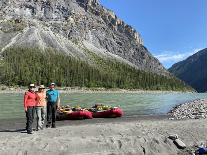 Relaxing on the banks of the Nahanni River